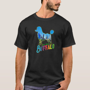 T-shirt Chien Poodle de Buffalo Puppy New York Usa Fan