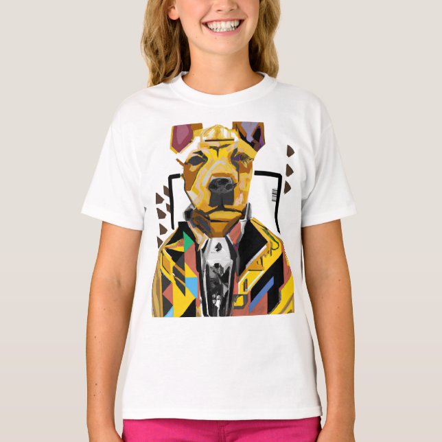 T-shirt Chien portant un costume : Art numérique (Devant)