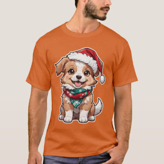 T-shirt chien pour cadeau ami de noël
