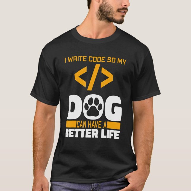T-shirt Chien programmeur ingénieur logiciel - Codage Prog (Devant)