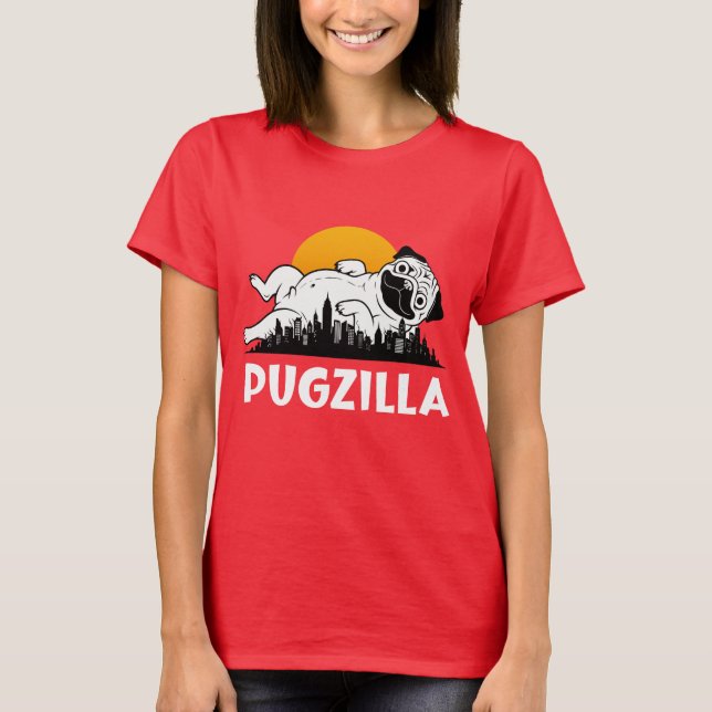 T-shirt Chien Pug Drôle (Devant)