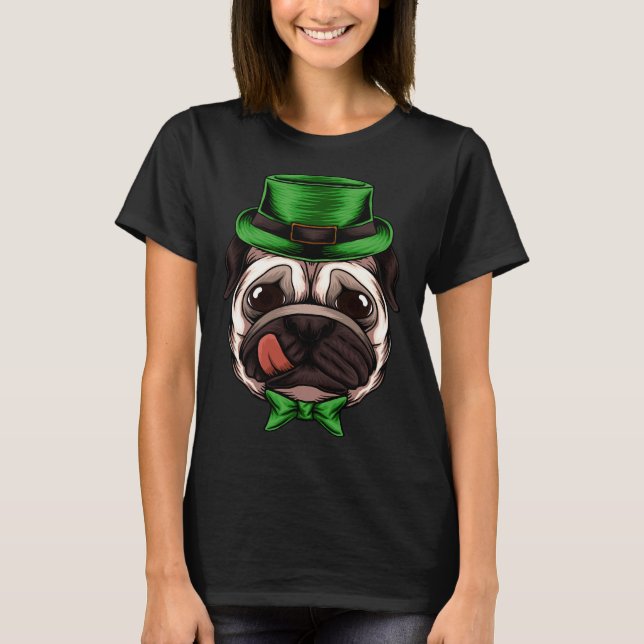 T-shirt Chien Pug Drôle Élégant Non (Devant)