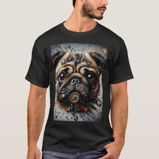 T-shirt Chien Pug Expressif