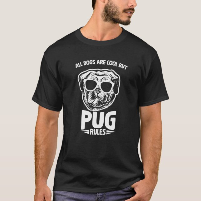T-shirt Chien Pug Mignon Dirige Chiot (Devant)