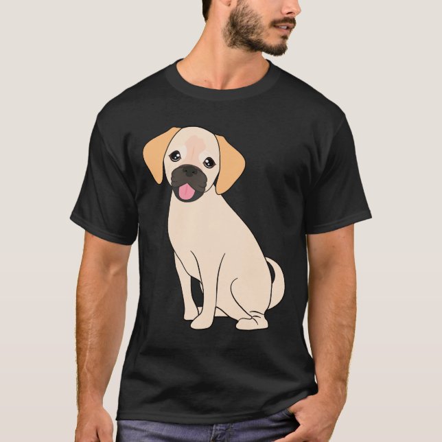 T-shirt Chien Puggle Mignon (Devant)