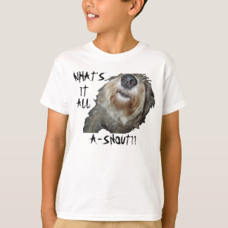 T-shirt Chien "QU'EST-CE QUE C'EST QUE DE LA NEIGE ? ?" En