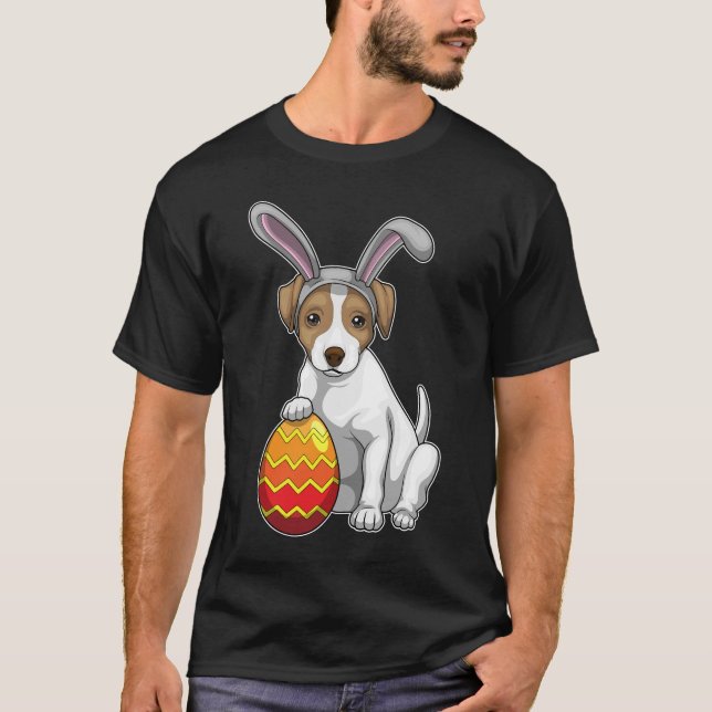 T-shirt Chien Rabbit OEuf de Pâques (Devant)