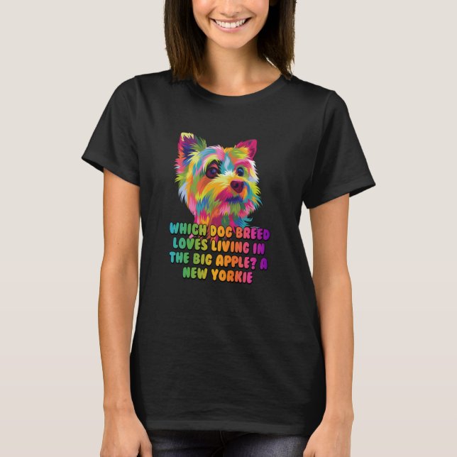 T-shirt Chien race aime vivre dans la grande pomme (Devant)