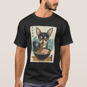 T-shirt Chien Ramen Japonais Anime Mignon Kawaii Chihuahua