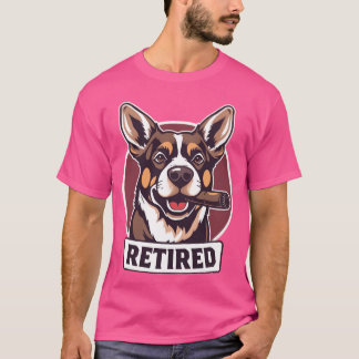 T-shirt Chien retraité fille vintage