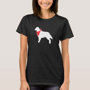 T-shirt Chien retriateur à revêtement plat portant une ban