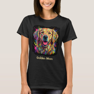 T-shirt Chien Retriever Doré Coloré Maman Dorée