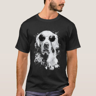 T-shirt Chien Retriever Doré de style grunge Splash Art av