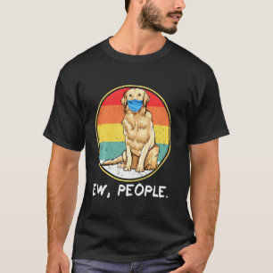 T-shirt Chien Retriever Doré Ew Personnes Portant Un Masqu