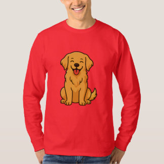 T-shirt Chien Retriever doré heureux – Animaux de compagni