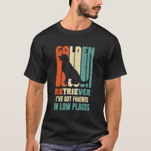 T-shirt Chien Retriever Doré J'ai Des Amis Dans Un Endroit