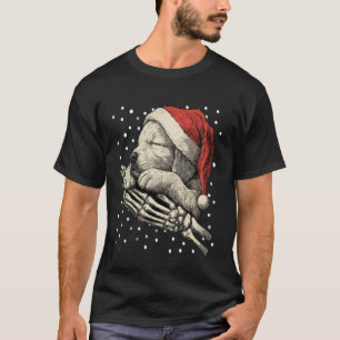 T-shirt Chien Retriever doré Noël Chapeau de Père Noël Mai