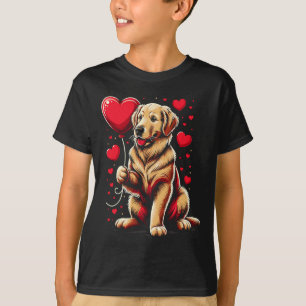 T-shirt Chien Retriever doré Saint-Valentin Propriétaire d