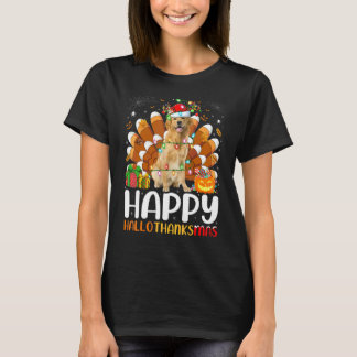 T-shirt Chien Retriever du Golden Halloween Noël Hallothan