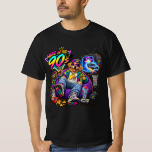 T-Shirt Chien Rétro 90-Made in the 90s