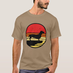 T-shirt Chien Rétro Dachshund Saucisse 80s Animal