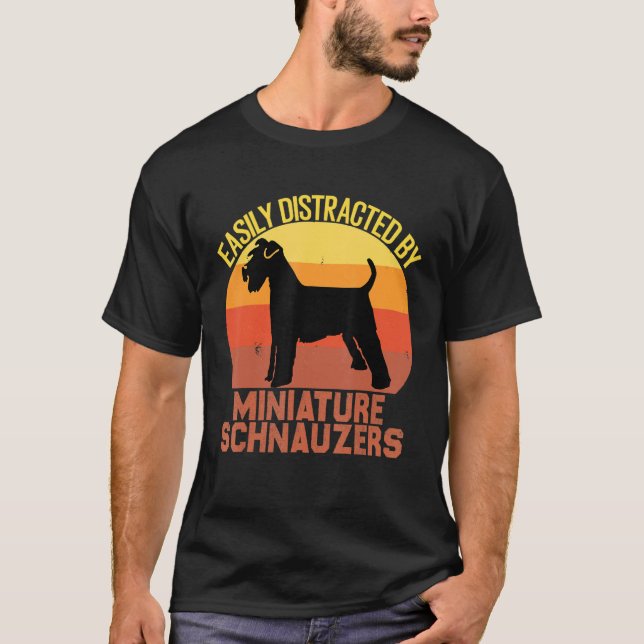 T-shirt Chien RÉTRO Mignon Facilement Distrait Par Sc Mini (Devant)