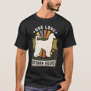 T-shirt Chien rétro Vintage de Hound d'Afghanistan