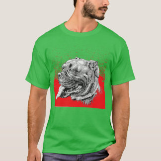 T-shirt chien rouge