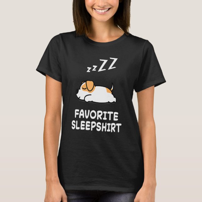 T-shirt Chien Russel Terrier Chiens Nap Sommeil dormant Py (Devant)