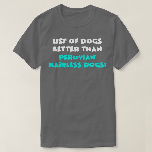 T-shirt Chien sans cheveux péruvien (Design devant)