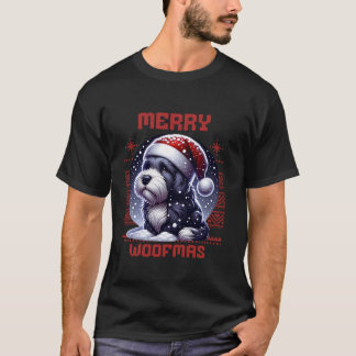 T-shirt Chien Santa Claus animal de compagnie xmas hommes