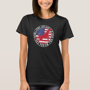 T-shirt Chien Saut sur Quai Plongeon sur Quai Chiens Drape