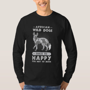 T-shirt Chien sauvage africain Animaux peints amusants 1