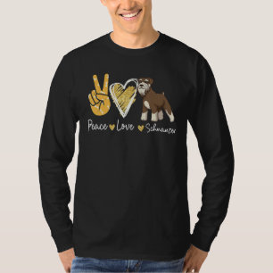 T-shirt Chien Schnauzer de Peace Love