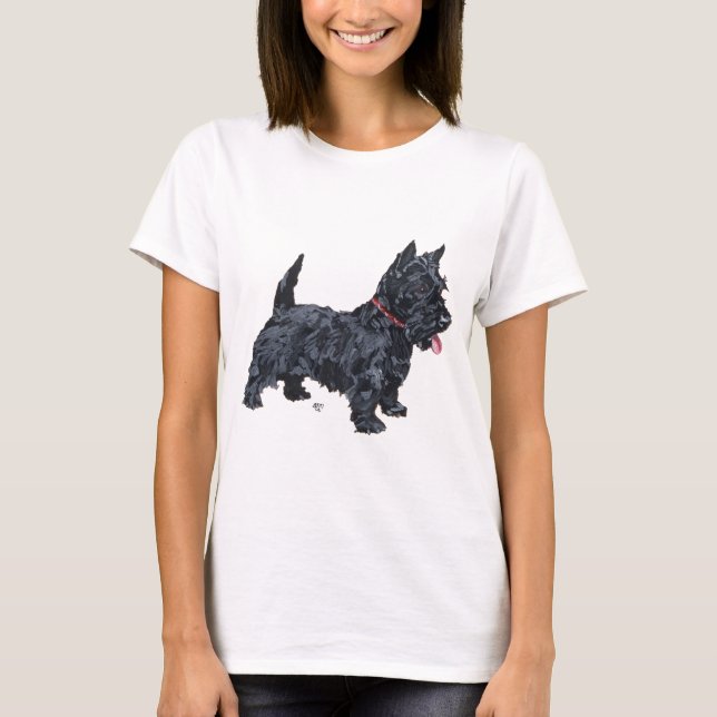T-shirt Chien Scottie fougueux (Devant)
