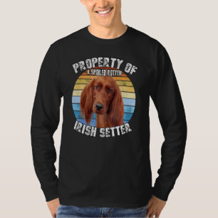 T-shirt Chien Setter Irlandais Rétro Propriété De