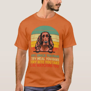 T-shirt Chien Setter Irlandais Vintage Chaque Friture Que