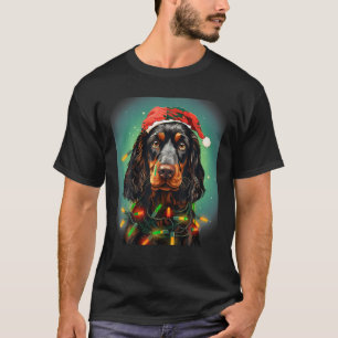 T-shirt Chien Setter Xmas Gordon Tangue Les lumières de No