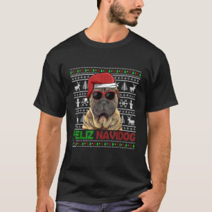 T-shirt Chien Shar Pei Chinois Feliz Navidog Noël Drôle