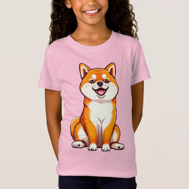 T-Shirt Chien Shiba Inu joyeux (Devant)