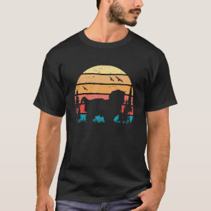 T-shirt Chien Shih Tzu Chiot Mignon Coucher de Soleil Ré