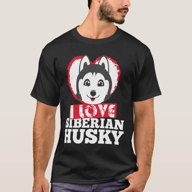 T-shirt Chien sibérien Husky (Devant)