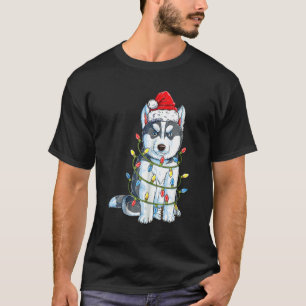 T-shirt Chien sibérien Husky Vilain Chandail de Noël Xmas 