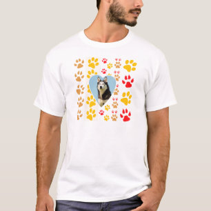 T-shirt Chien sibérien - pattes cardiaques Imprimer