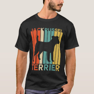 T-shirt Chien Silhouette Rétro Vintage Jack Russell Terrie