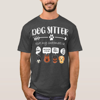 T-shirt Chien Sitter Chien Sitter Cadeau Drôle Chien Faces