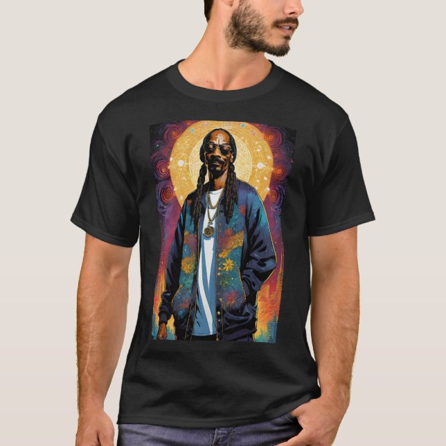 T-shirt Chien Snoop : puissance des fleurs (Devant)