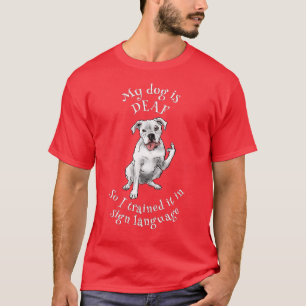 T-shirt chien sourd apprendre la langue des signes