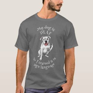 T-shirt chien sourd apprendre la langue des signes