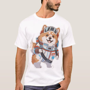 T-shirt Chien spatial en costume d'astro